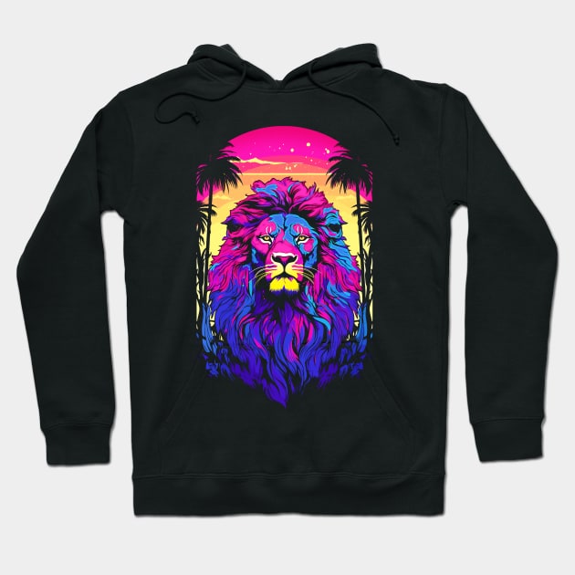 Colorful Lion Hoodie by RicoMambo